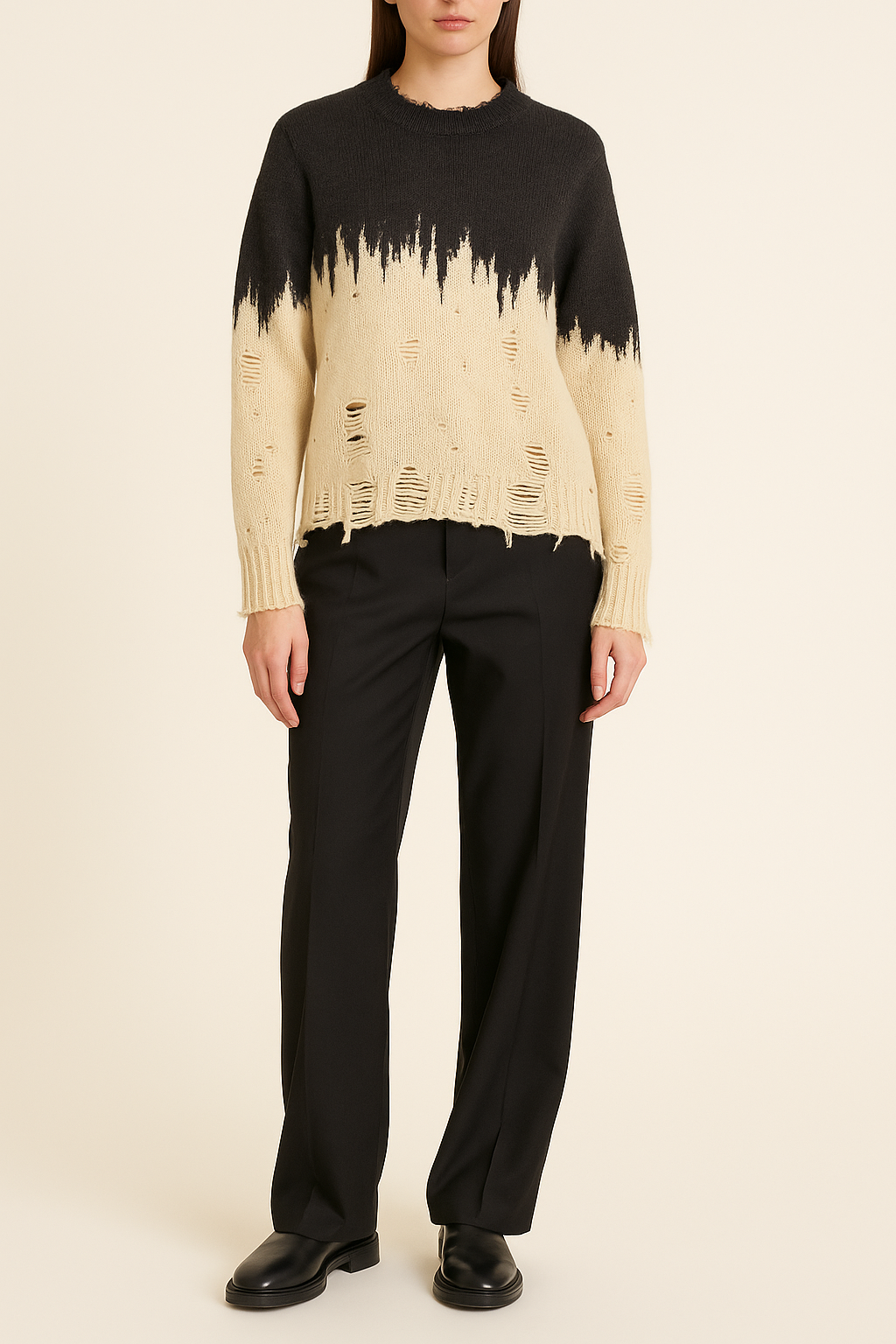 Distressed Wool Sweater