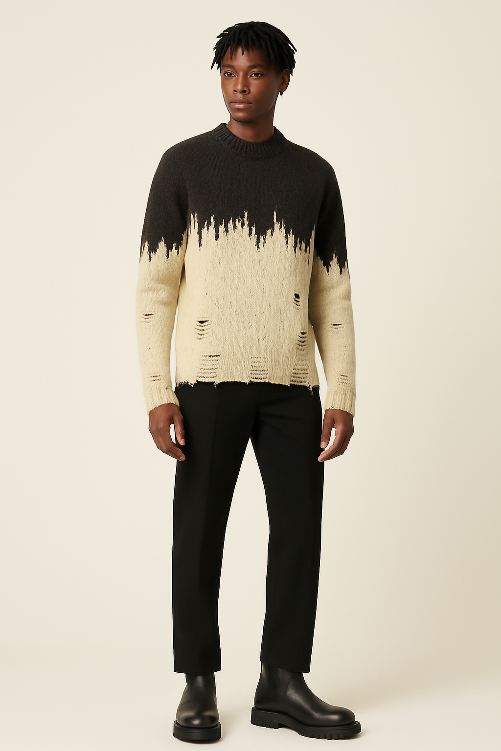 Distressed Wool Sweater